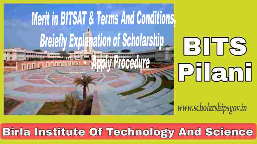 BITS Pilani Scholarship, Concession in Hostel Fee, Terms & Conditions, Apply Process