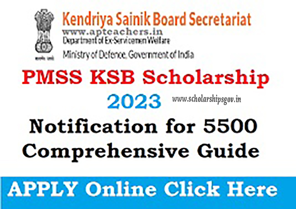 KSB Scholarship, Process to apply for Kendriya Sainik Board Scholarship